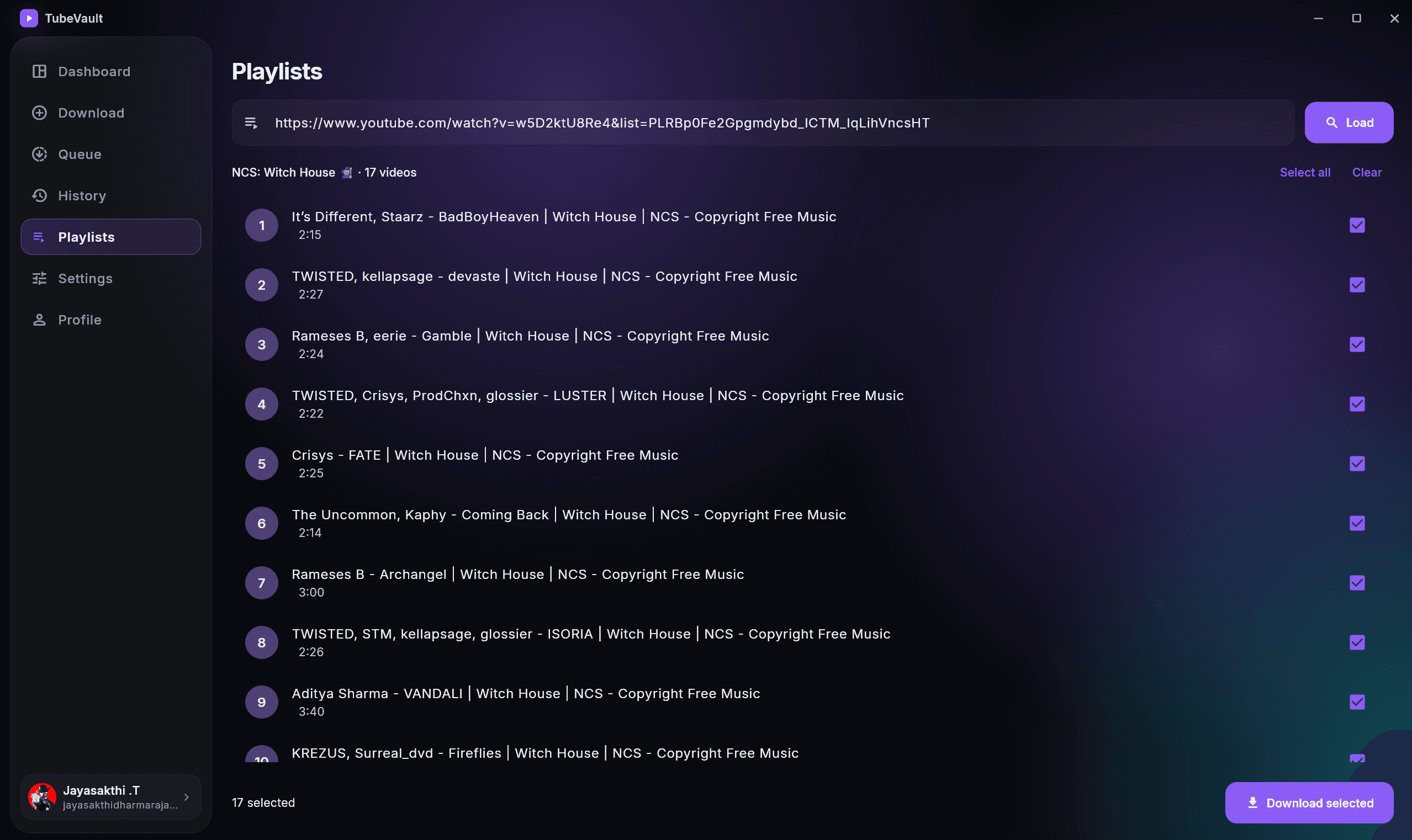 TubeVault — media library